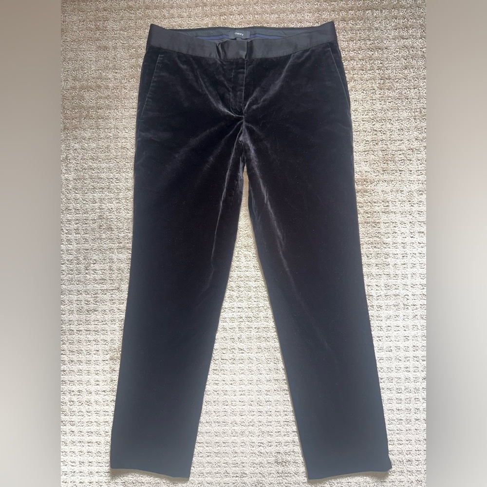 Theory Black Velvet Dress Pants size 8